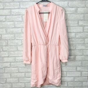 Tobi Pale Pink Tulip Dress Long Sleeve Feminine Size Medium New with Tags